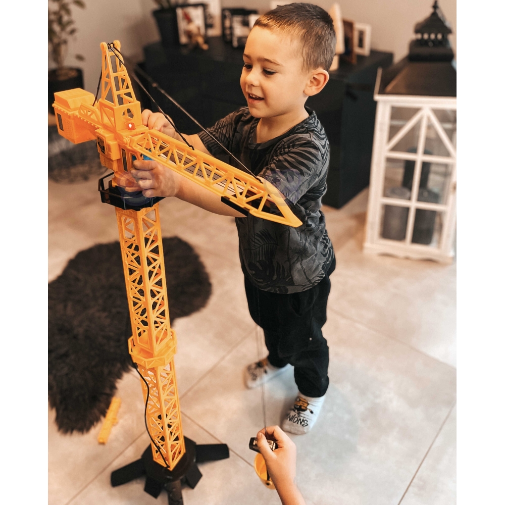 WOOPIE Remote Controlled Crane 103cm R/C Truck Excavator + 4 Accs. 
