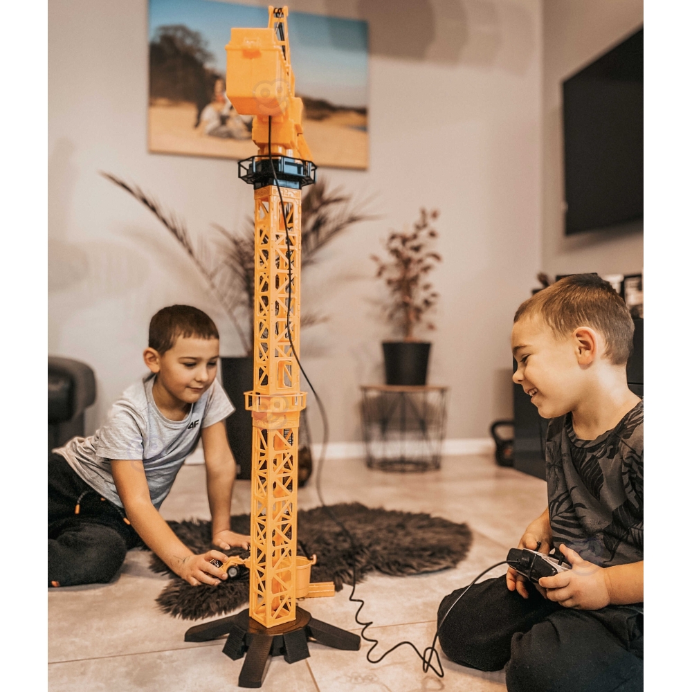 WOOPIE Remote Controlled Crane 103cm R/C Truck Excavator + 4 Accs. 