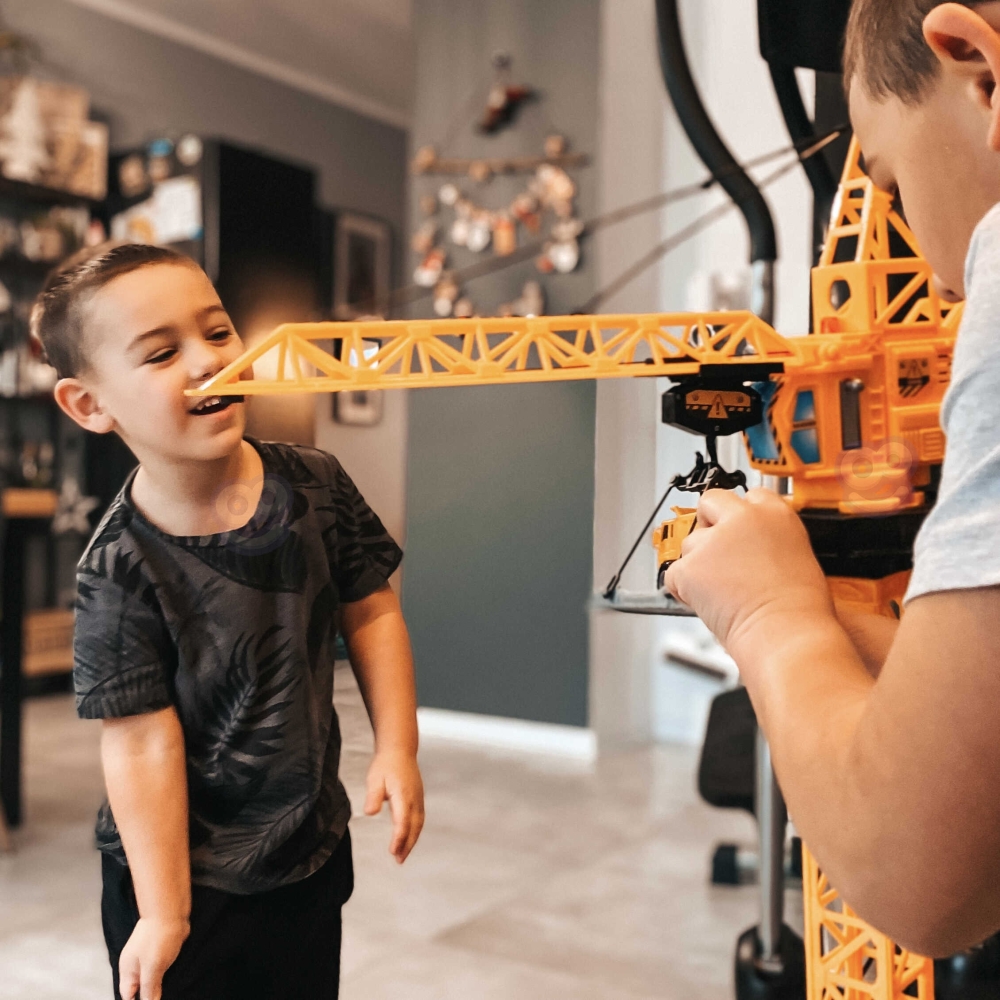 WOOPIE Remote Controlled Crane 103cm R/C Truck Excavator + 4 Accs. 
