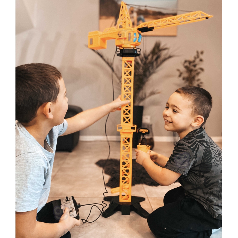 WOOPIE Remote Controlled Crane 103cm R/C Truck Excavator + 4 Accs. 