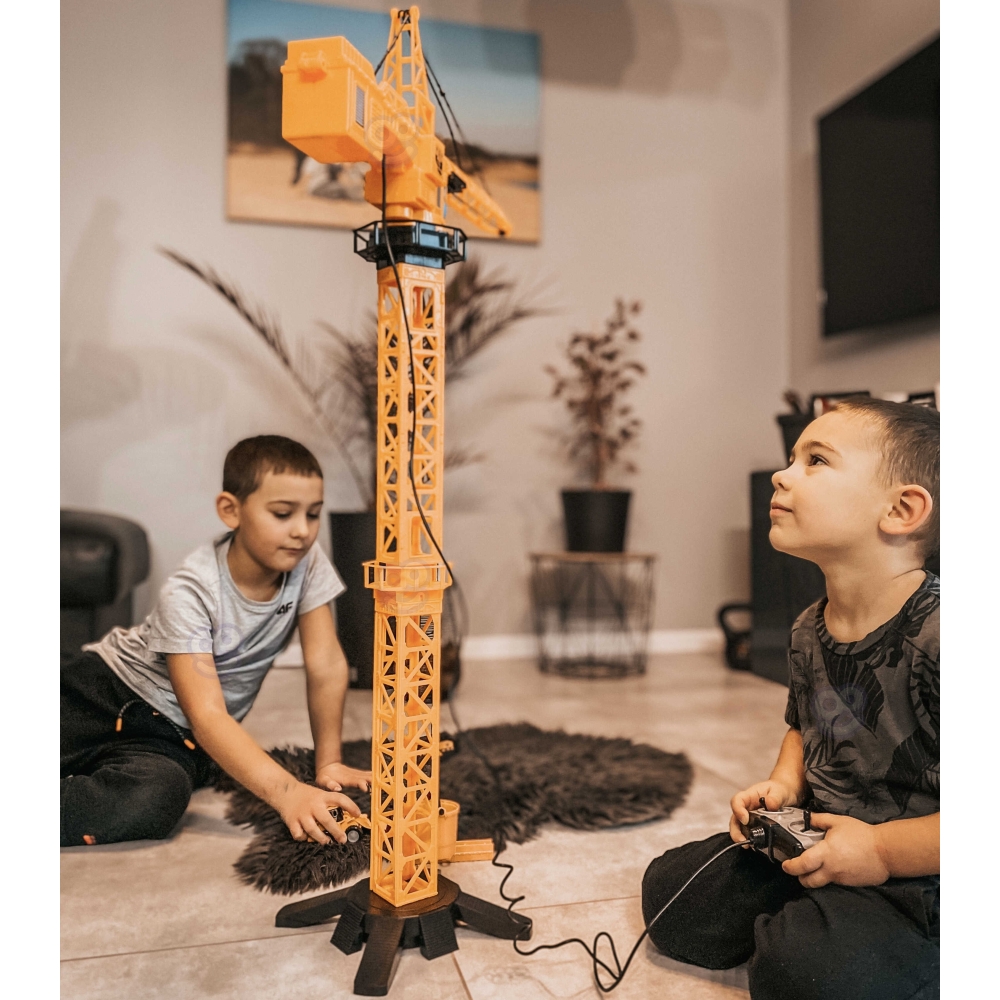 WOOPIE Remote Controlled Crane 103cm R/C Truck Excavator + 4 Accs. 