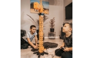 Nuotoliniu būdu valdomas kranas WOOPIE 103 cm ilgio ekskavatorius + 4 priedai-LEKER-e-vaikas