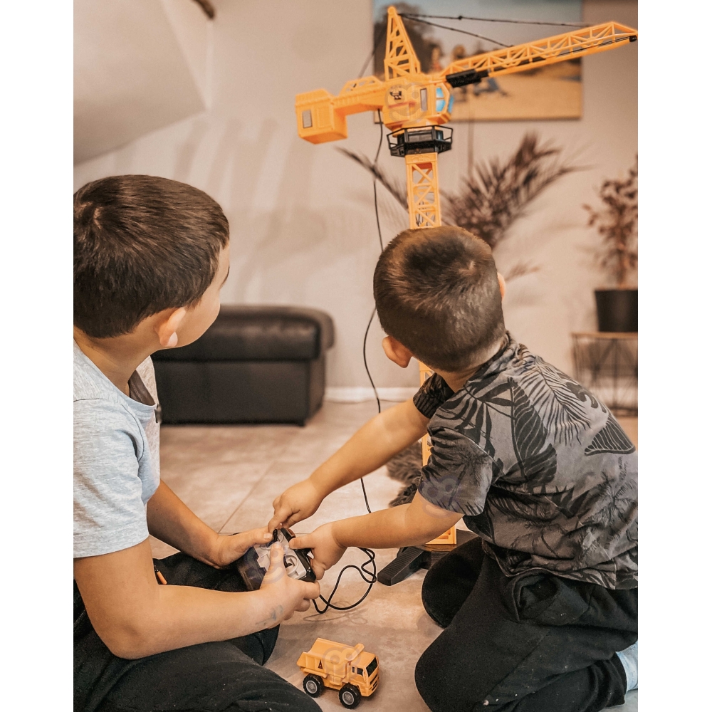 WOOPIE Remote Controlled Crane 103cm R/C Truck Excavator + 4 Accs. 