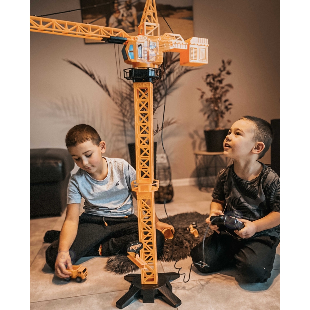 WOOPIE Remote Controlled Crane 103cm R/C Truck Excavator + 4 Accs. 