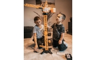 Nuotoliniu būdu valdomas kranas WOOPIE 103 cm ilgio ekskavatorius + 4 priedai-LEKER-e-vaikas