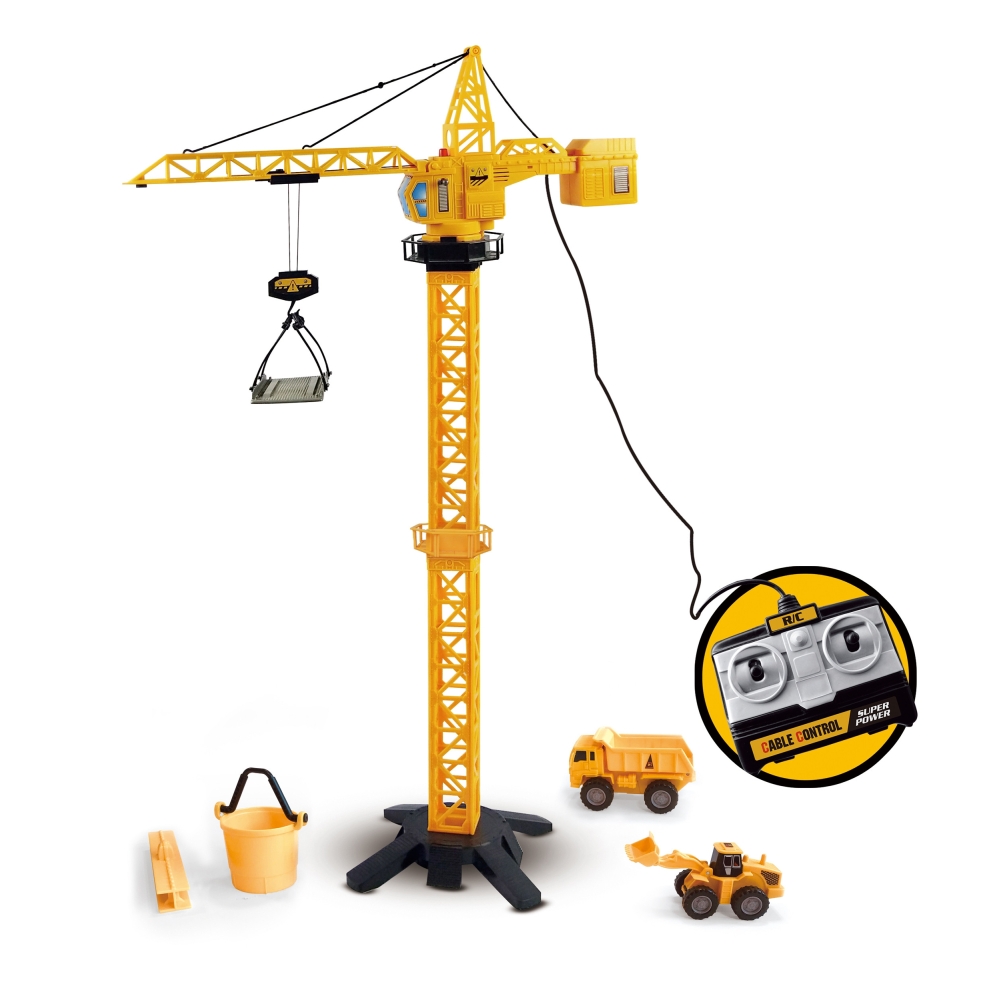 WOOPIE Remote Controlled Crane 103cm R/C Truck Excavator + 4 Accs. 