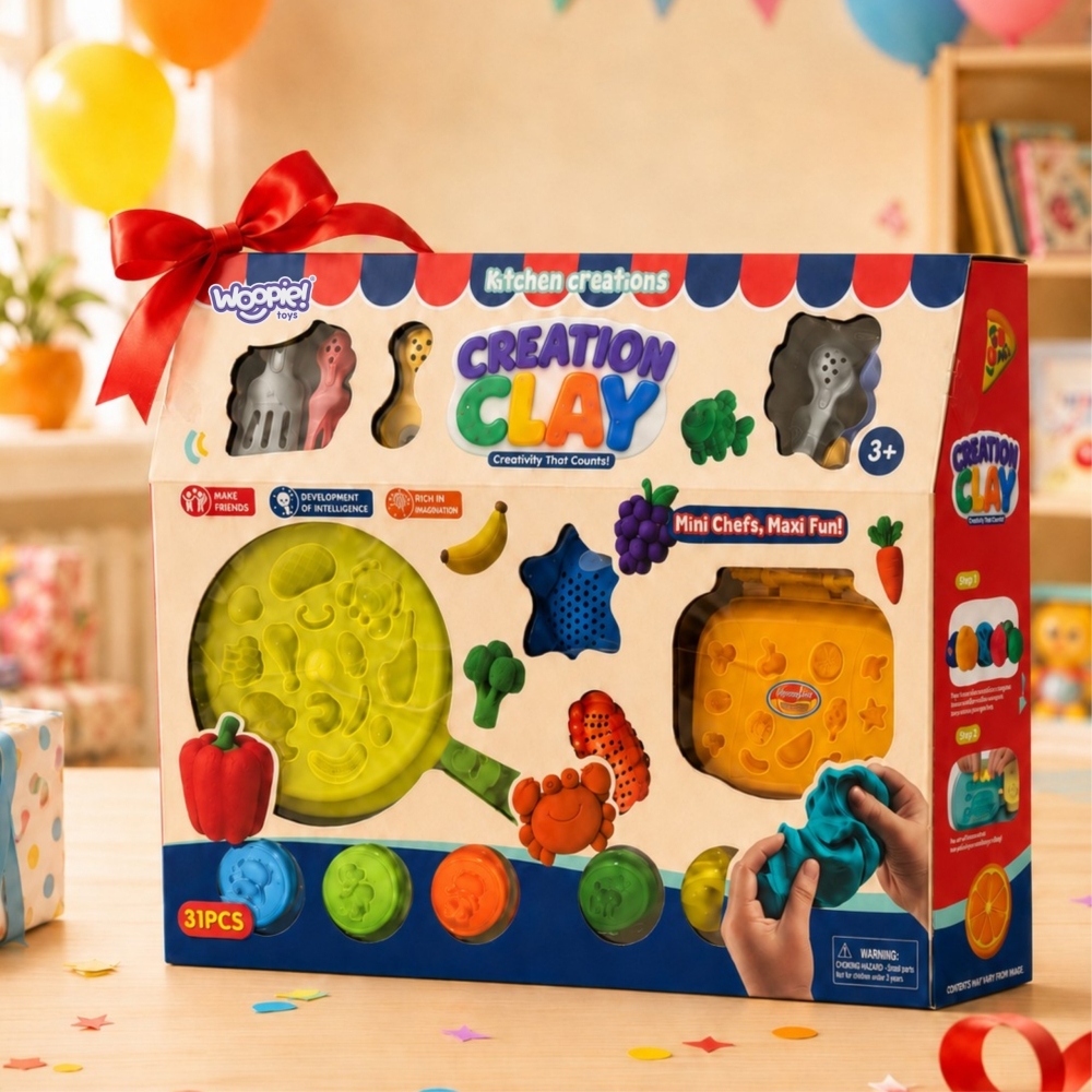 Plastilino rinkinys WOOPIE vaflių keptuvė, 39 el.