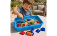 Kinetinis smėlio rinkinys WOOPIE Magic for Water – 18 dalių su dėklu-Žaislai, Kūrybiniai žaislai, Lipdymas-e-vaikas