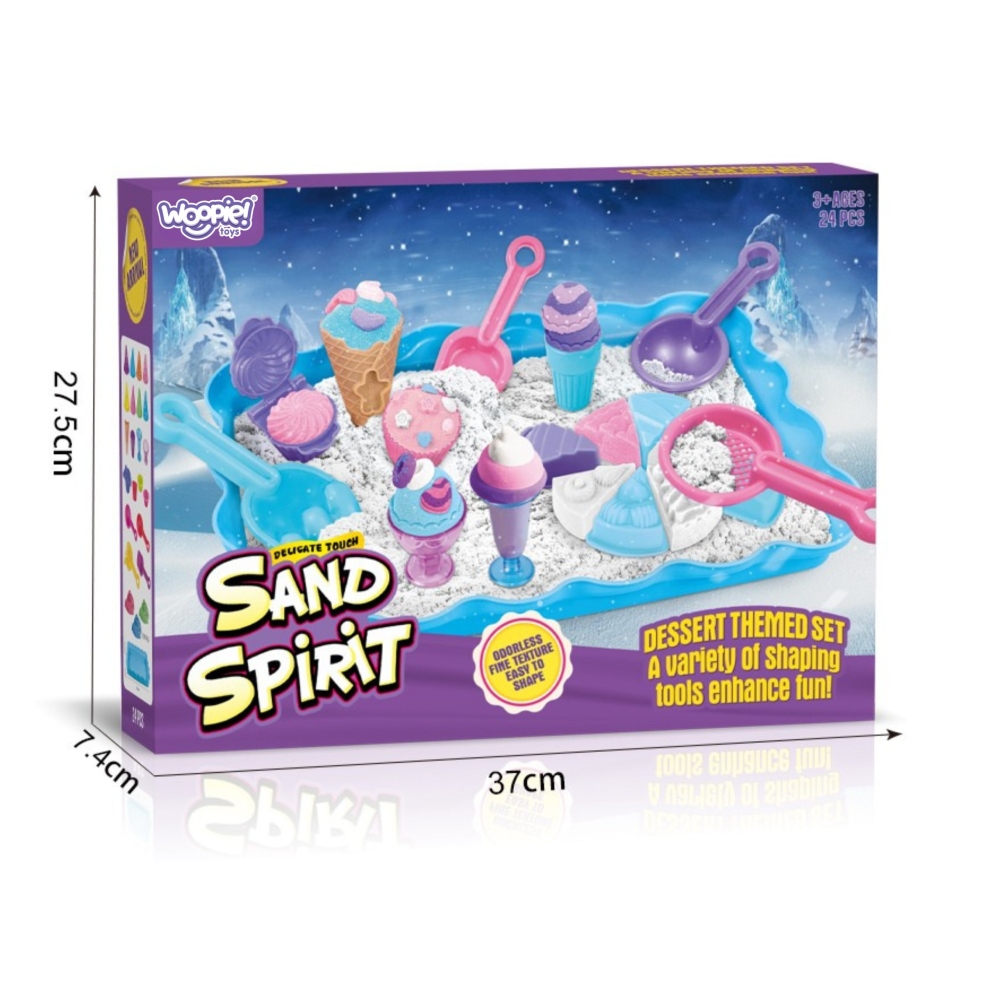 Kinetinio smėlio rinkinys WOOPIE SAND FAIRY Ledainė ir desertai, 24 el.