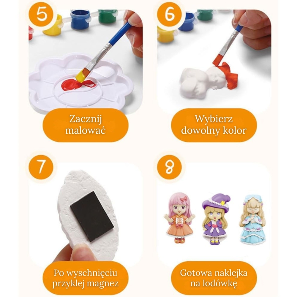 WOOPIE DIY Paint Creativity Kit - Make Plaster Castings and Paint Dolls 