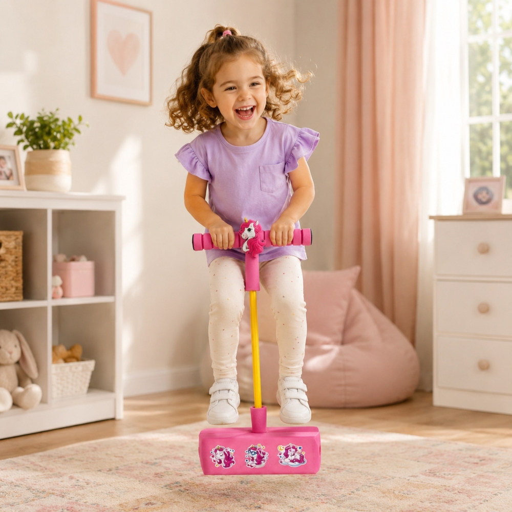 WOOPIE Foam Pogo Jumper for Kids for Jumping, Squeaking, Balance Training					