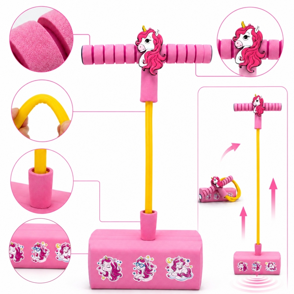 WOOPIE Foam Pogo Jumper for Kids for Jumping, Squeaking, Balance Training					