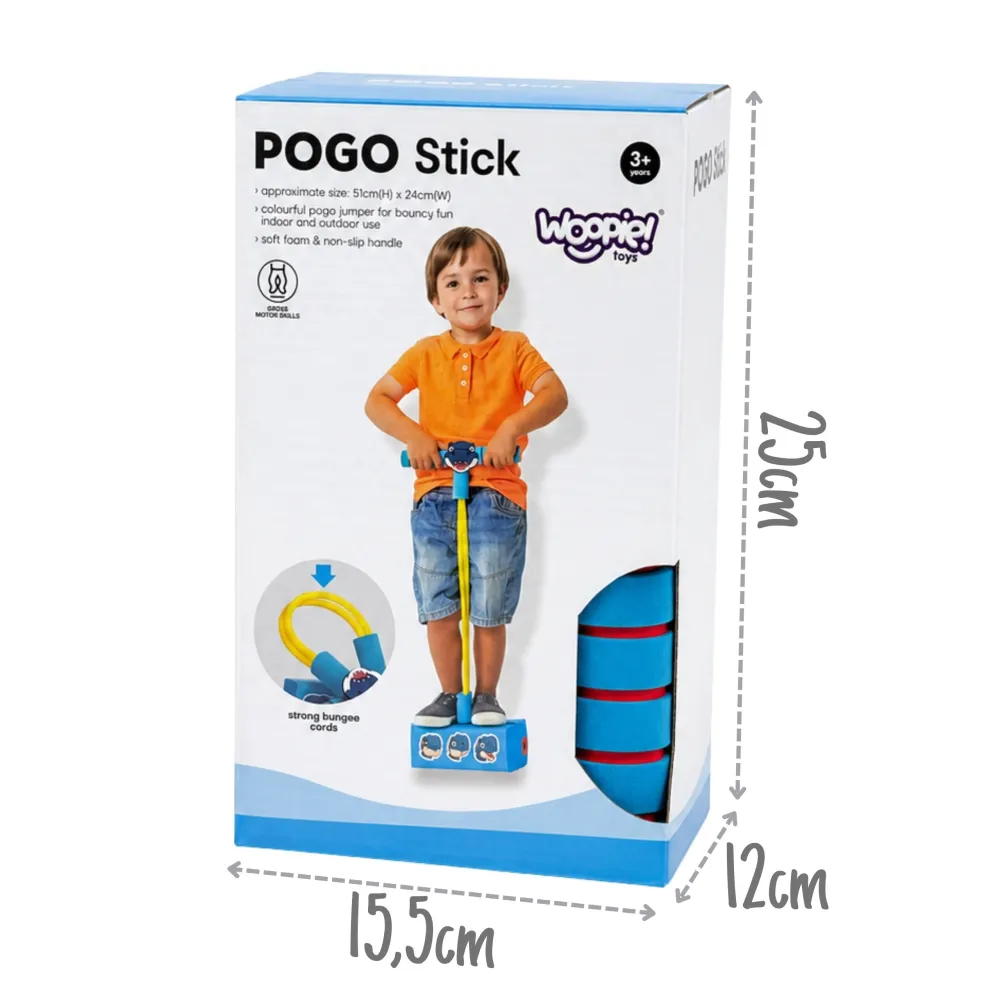 WOOPIE Foam Pogo Jumper for Kids Blue Dinosaur 