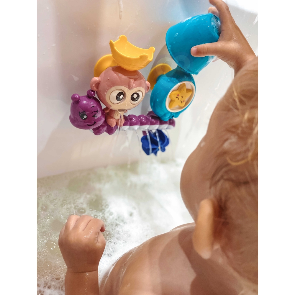 Vonios žaislas WOOPIE BABY beždžionėlė + puodelis-Žaislai, Vonios žaislai-e-vaikas