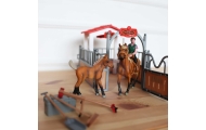 WOOPIE Set Stables Horse Pen Figures 18 pcs.					