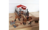 WOOPIE Set Stables Horse Pen Figures 18 pcs.					