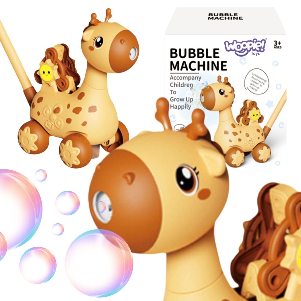 Muilo burbulų pūstuvas stumdukas WOOPIE Giraffe Pusher 2-in-1-LEKER-e-vaikas