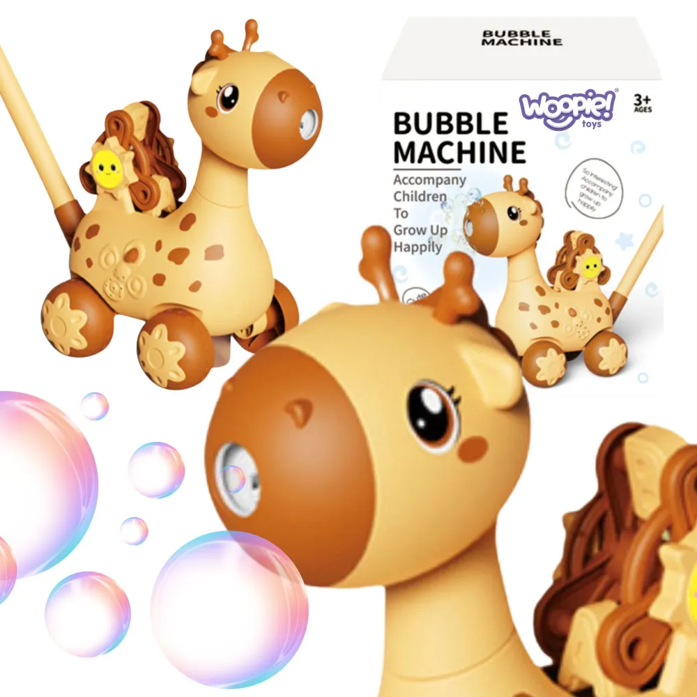 Muilo burbulų pūstuvas stumdukas WOOPIE Giraffe Pusher 2-in-1-LEKER-e-vaikas