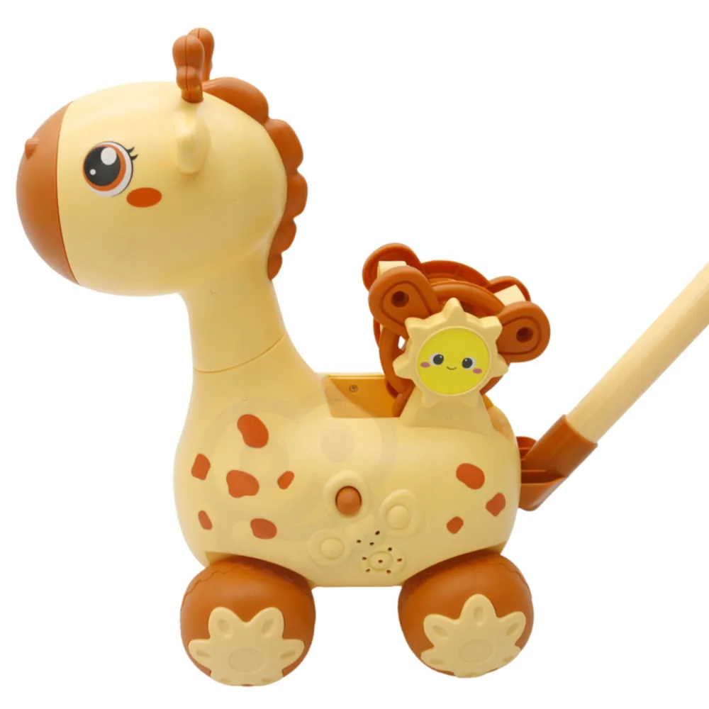Muilo burbulų pūstuvas stumdukas WOOPIE Giraffe Pusher 2-in-1-LEKER-e-vaikas