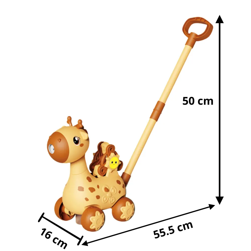 WOOPIE Giraffe Pusher 2-in-1 Bubble Machine for Kids 
