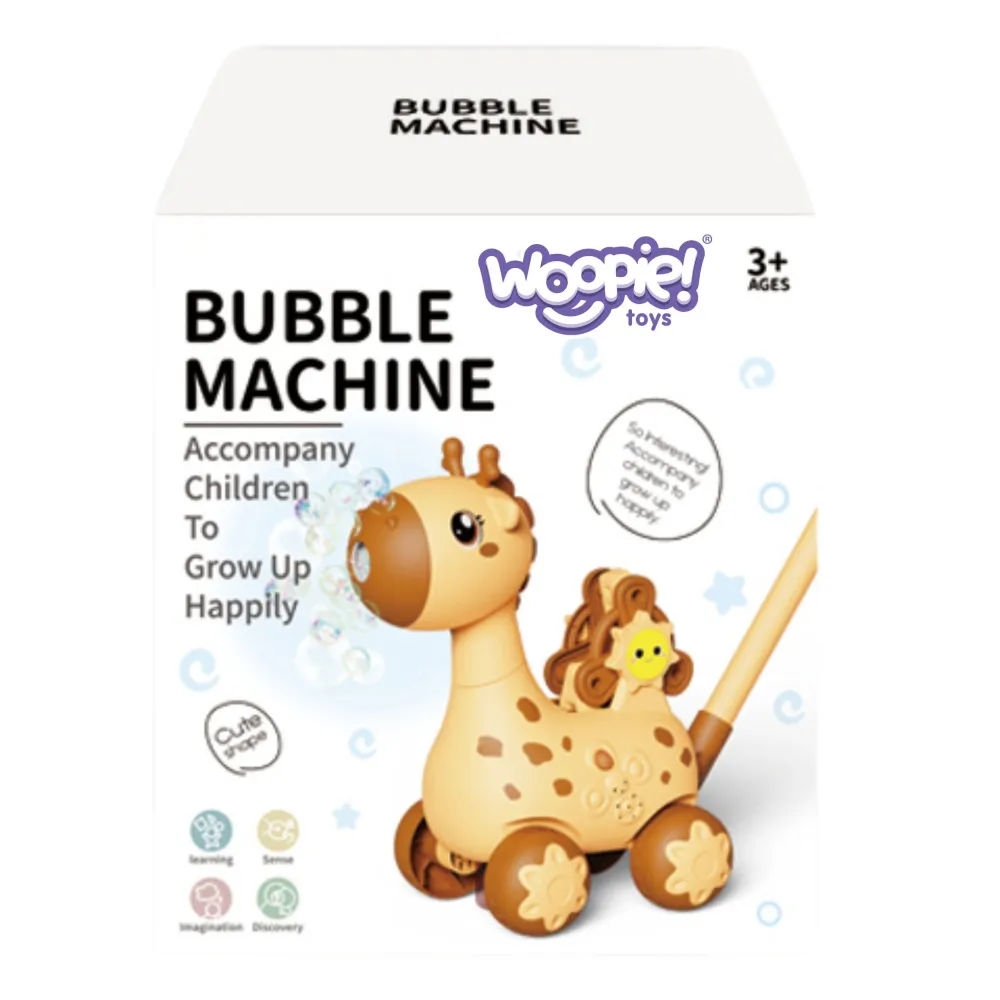 Muilo burbulų pūstuvas stumdukas WOOPIE Giraffe Pusher 2-in-1-LEKER-e-vaikas