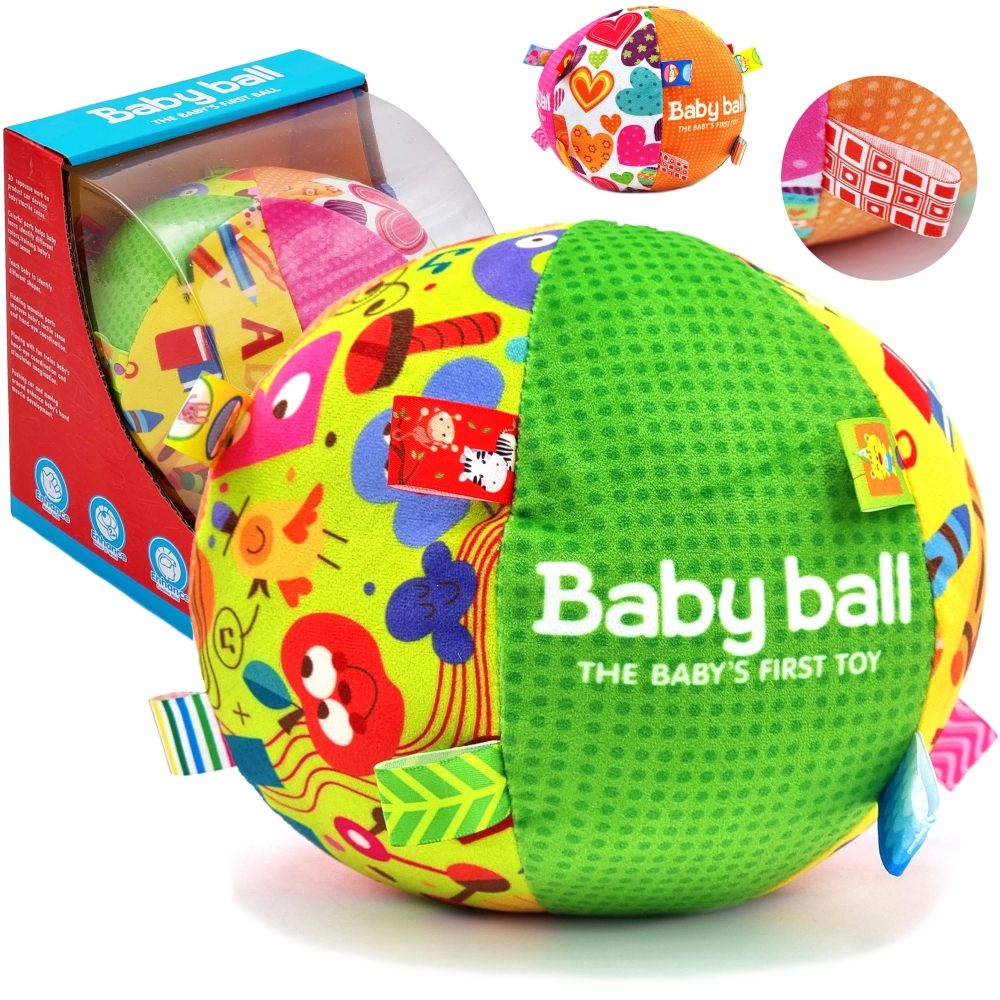 Minkštas sensorinis kamuolys WOOPIE BABY Lady Label + garsas-LEKER-e-vaikas