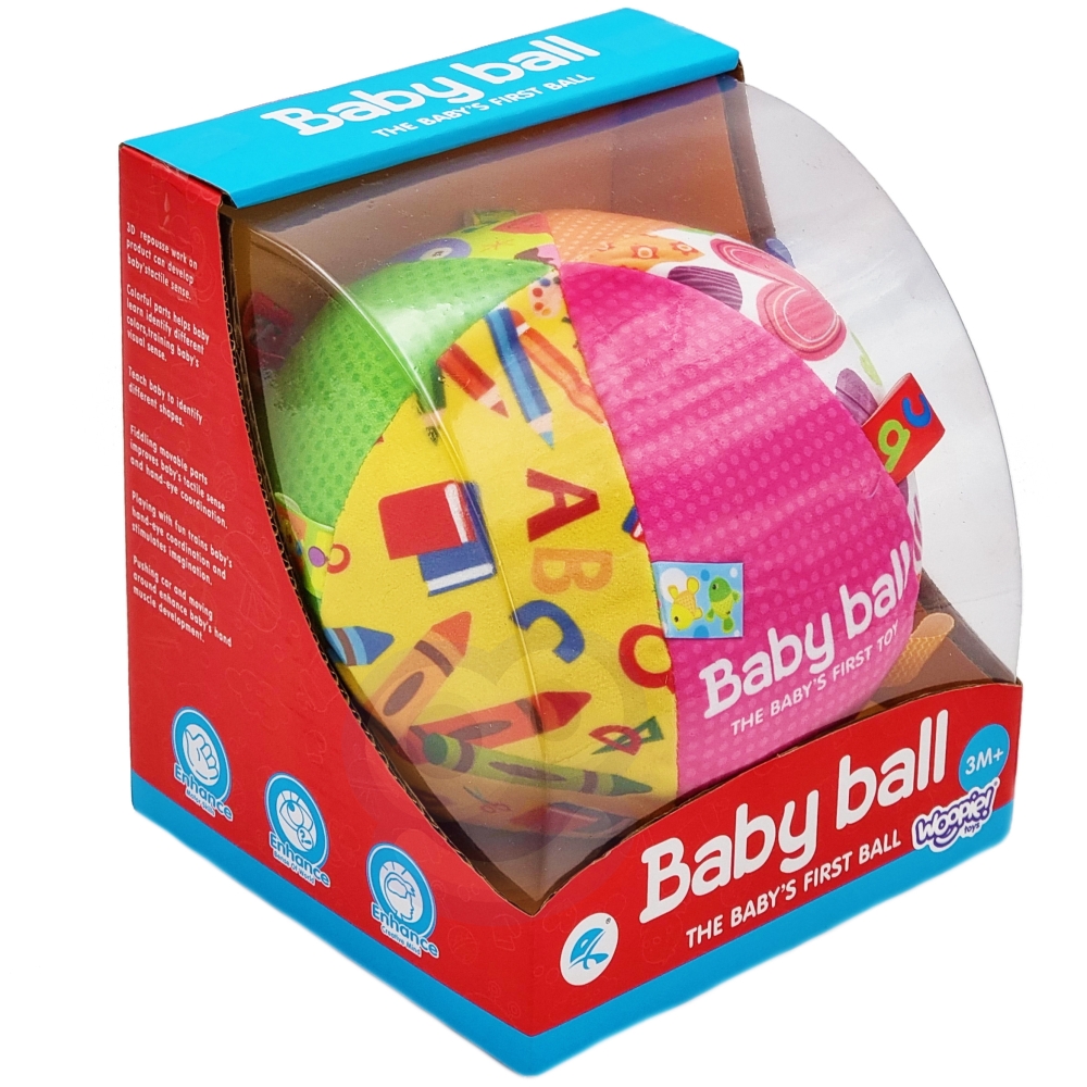 Minkštas sensorinis kamuolys WOOPIE BABY Lady Label + garsas-LEKER-e-vaikas