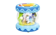 WOOPIE BABY Drum Music Box Projector 3-in-1 Musical Toy for Babies + Roller for Learning to Crawl					