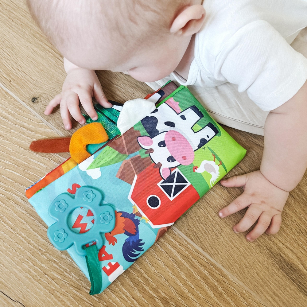WOOPIE BABY Animal Tails Fabric Book 