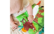 Minkšta knygelė iš audinio WOOPIE BABY Gyvūnų uodegėlės-LEKER-e-vaikas