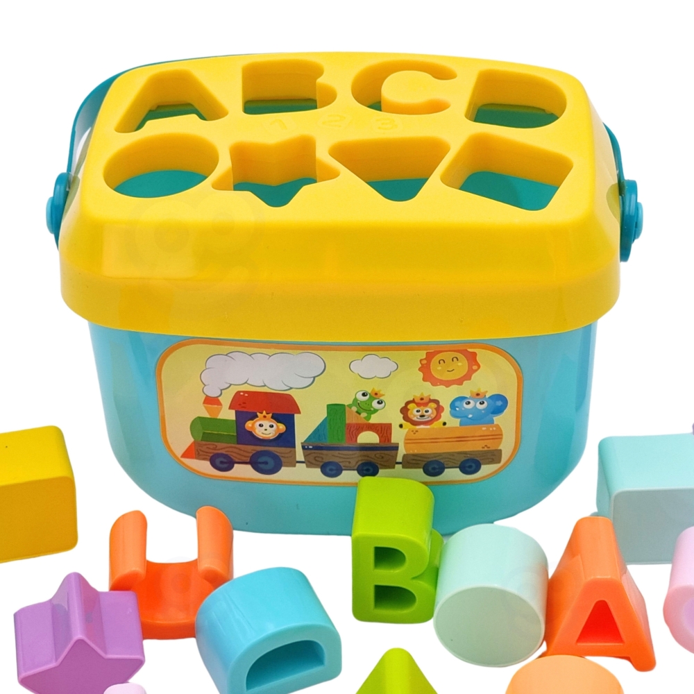 Kibirėlis WOOPIE BABY 2-in-1 su rūšiavimo formelėmis abėcėlė ir figūros-LEKER-e-vaikas