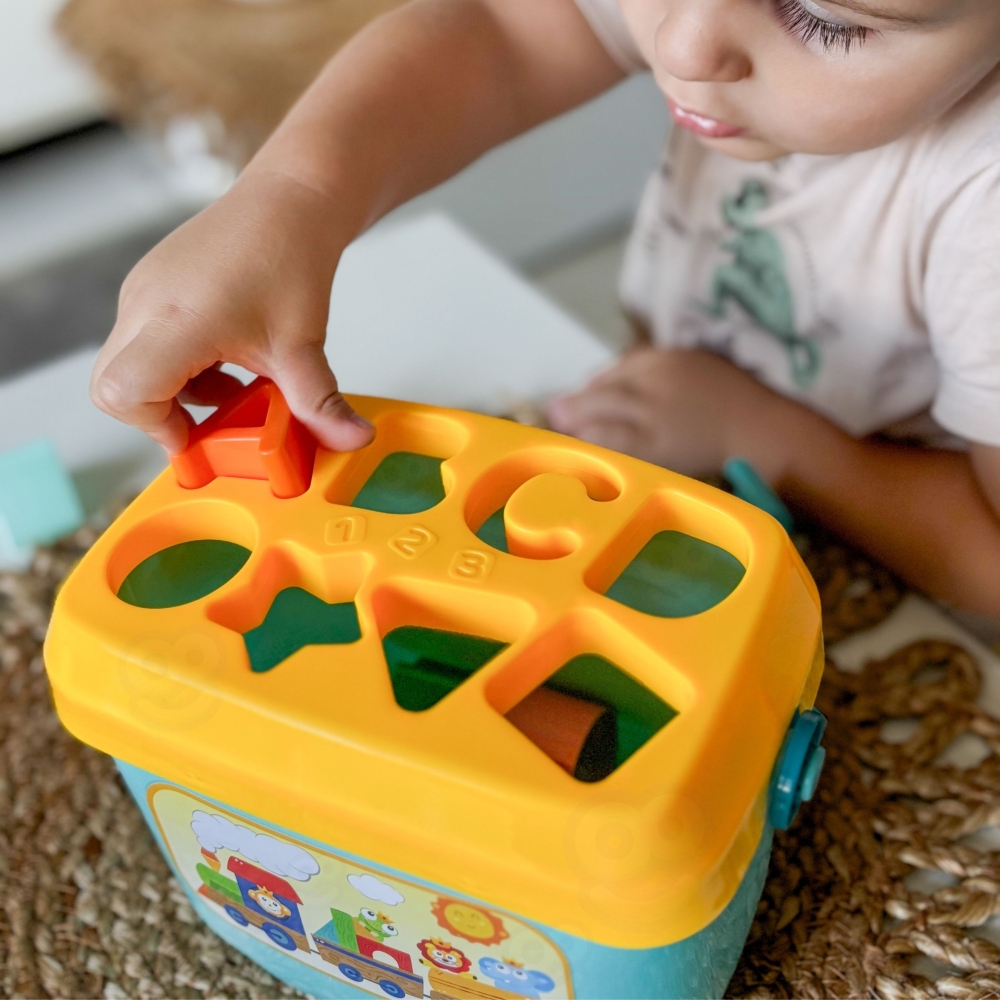 Kibirėlis WOOPIE BABY 2-in-1 su rūšiavimo formelėmis abėcėlė ir figūros-LEKER-e-vaikas