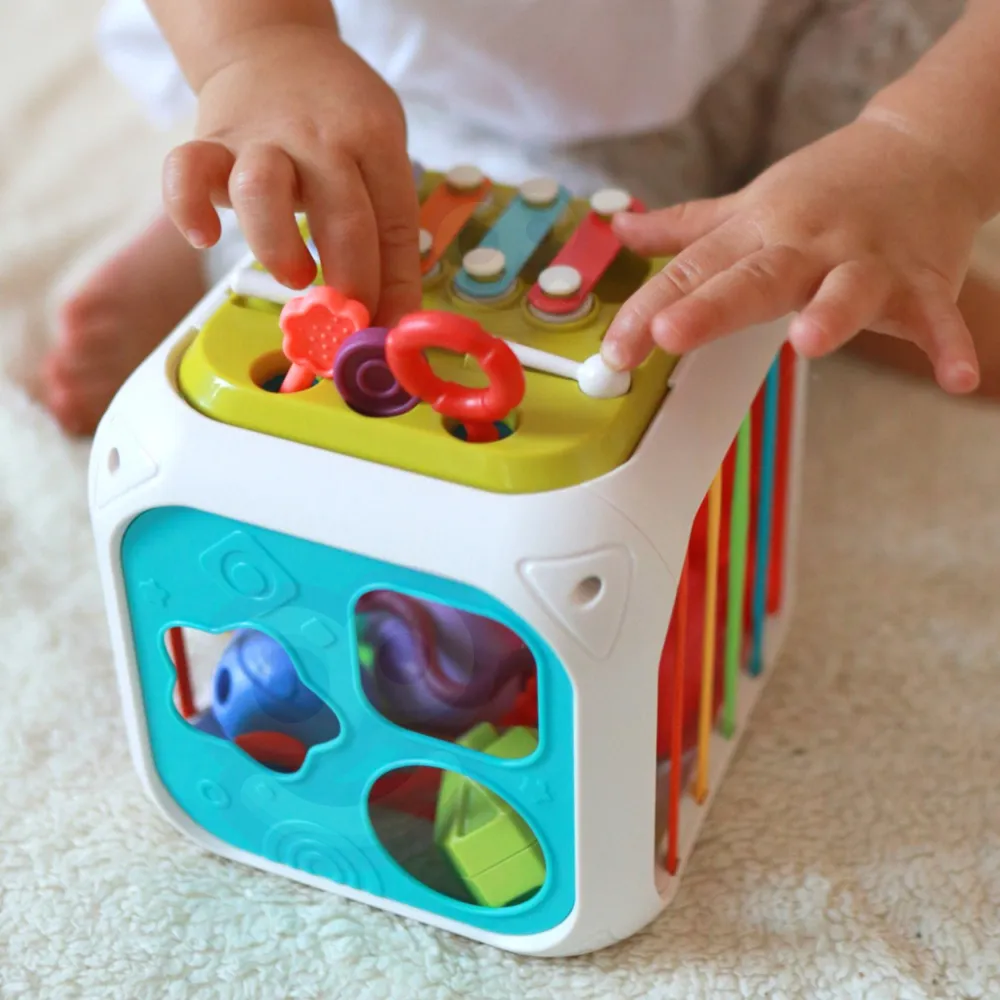 Jutiminis edukacinis žaidimų kubas WOOPIE BABY-LEKER-e-vaikas