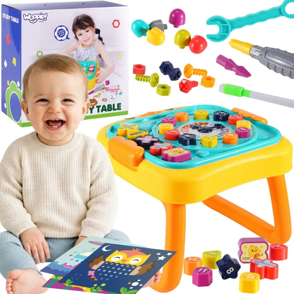 Interaktyvaus mokomojo stalo dirbtuvės WOOPIE 3-in-1 lenta-Žaislai, Kūdikiams, Žaislai mažyliams (iki 4 m.