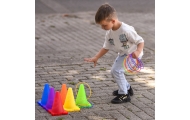 WOOPIE Garden Game Set 3 in 1 Throw at the Target Cones Hoops Bags 30 pcs.					