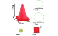 WOOPIE Garden Game Set 3 in 1 Throw at the Target Cones Hoops Bags 30 pcs.					