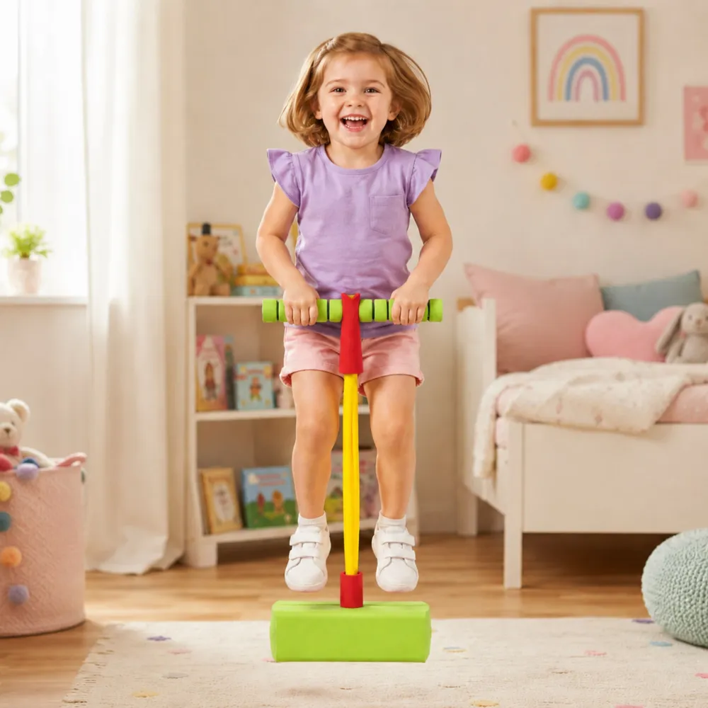WOOPIE Foam Green Pogo Jumper for Kids for Jumping Balance Training 