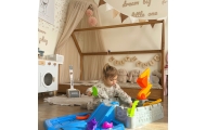 WOOPIE Portable Sandbox Castle Lockable + 9 acc.					