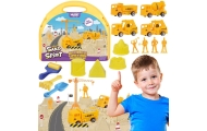 WOOPIE Kinetic Sand Construction Site Suitcase Crane Cars					