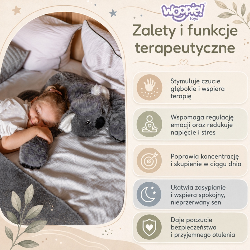 WOOPIE Koala Anti-Stress Sensory Weighted Plush Toy 65cm 1500g					