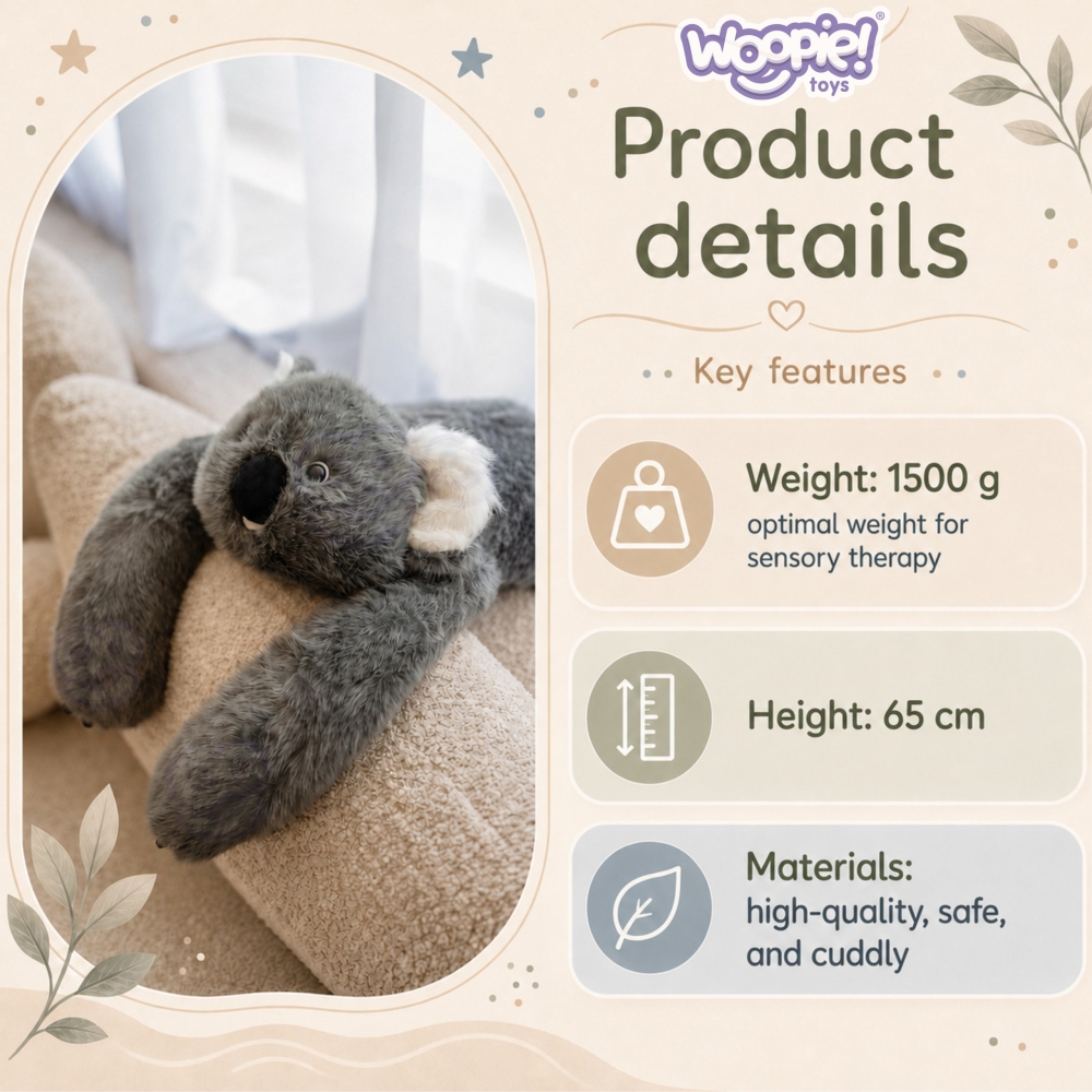 WOOPIE Koala Anti-Stress Sensory Weighted Plush Toy 65cm 1500g					