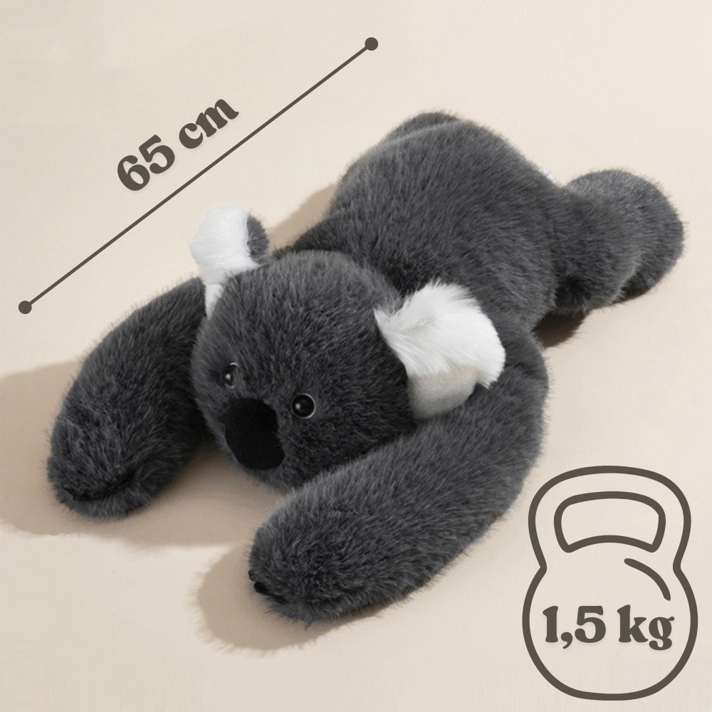 Antistresinis sensorinis pliušinis žaislas WOOPIE Koala, 65 cm, 1500 g-Žaislai, Minkšti žaislai-e-vaikas