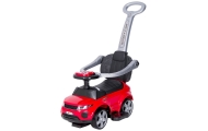 Ride-on car with handle - 614R - rubber wheels -RED