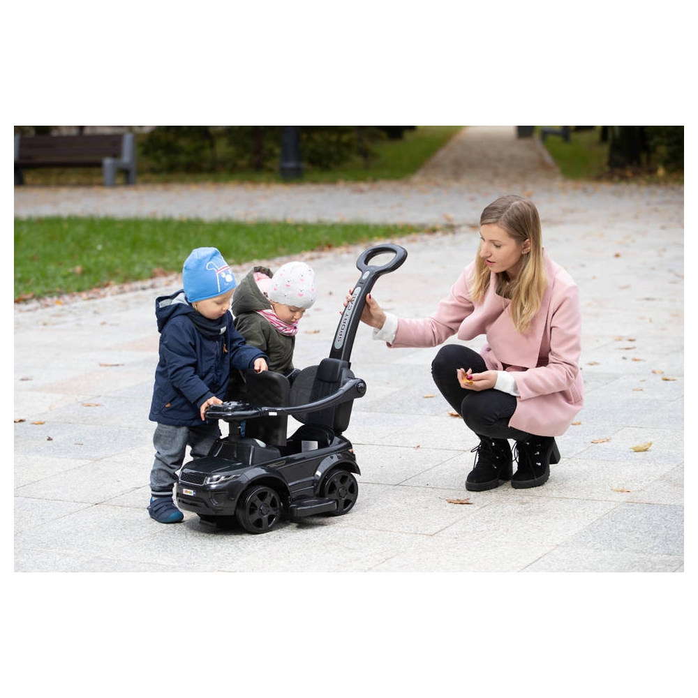 Ride-on car with handle - 614R - rubber wheels -RED