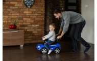 Ride-on car with handle - 614R - rubber wheels -RED