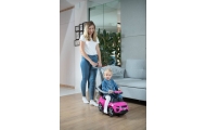 Paspiriama mašinėlė su rankena - 614R - guminiai ratai -RED