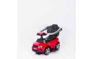 Ride-on car with handle - 614R - rubber wheels -RED
