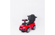 Ride-on car with handle - 614R - rubber wheels -RED