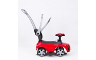 Paspiriama mašinėlė su rankena - 614R - guminiai ratai -RED