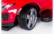 Paspiriama mašinėlė su rankena - 614R - guminiai ratai -RED